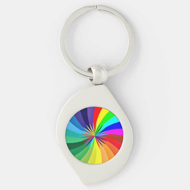 Porte-clés Mandala-46556 couleur arc-en-ciel (Devant)