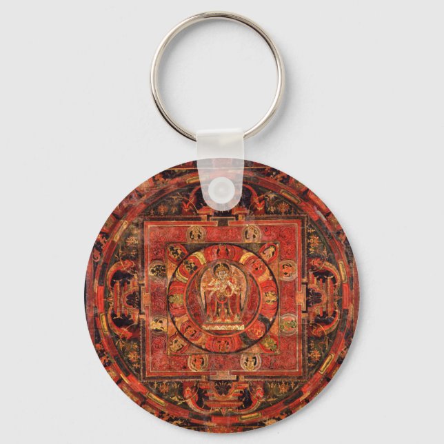 Porte-clés Mandala bouddhiste de compassion (Recto)