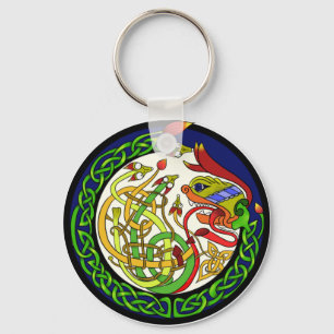 Porte-clés Mandala celtique de dragon de noeud