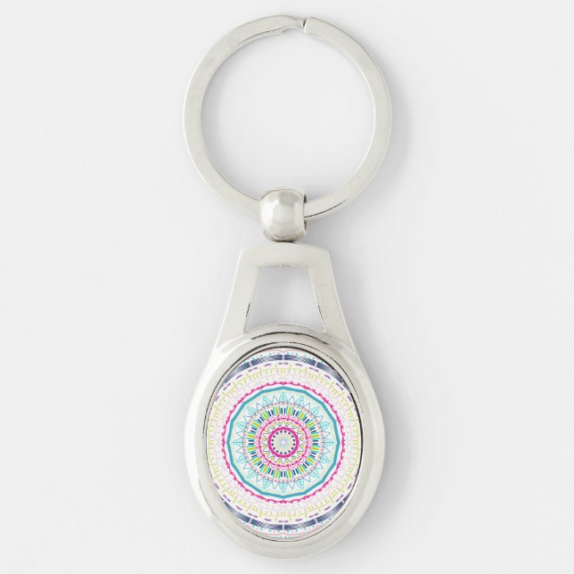 Porte-clés mandala coloré (Devant)