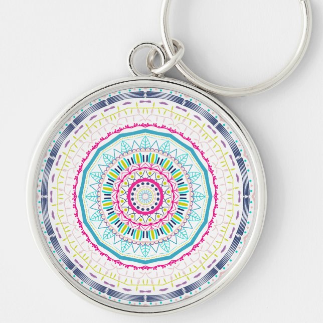 Porte-clés mandala coloré (Devant)