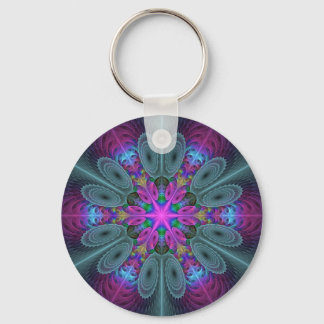 Porte-clés Mandala Colorful Striant Fractal Art Kaleidoscope