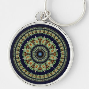 Porte-clés Mandala de fée fractale verte