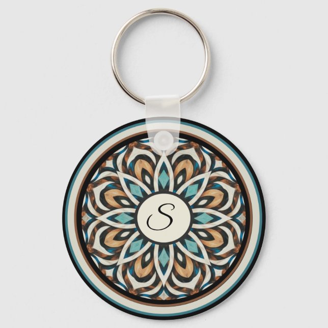 Porte-clés Mandala de la Fleur de l'Infini (Verso)