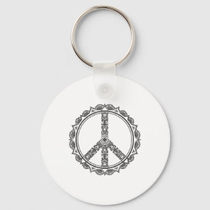 Porte-clés Mandala de la paix Signe de paix Yoga Bouddha Yogi