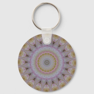 Porte-clés Mandala de roses jaunes