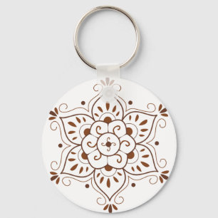 Porte-clés Mandala de tatouage de henné