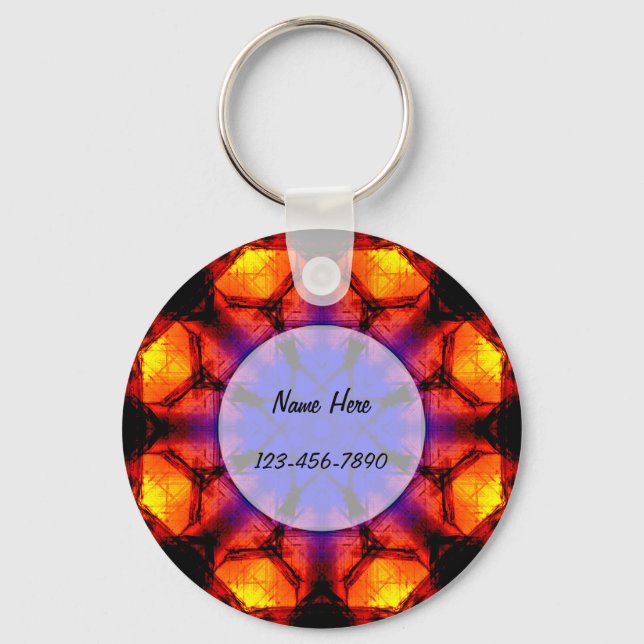 Porte-clés Mandala Fleur Brûlante (Recto)