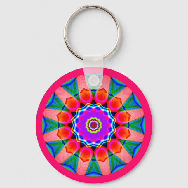 Porte-clés Mandala fractal (Recto)