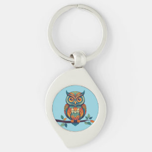 Porte-clés Mandala Owl