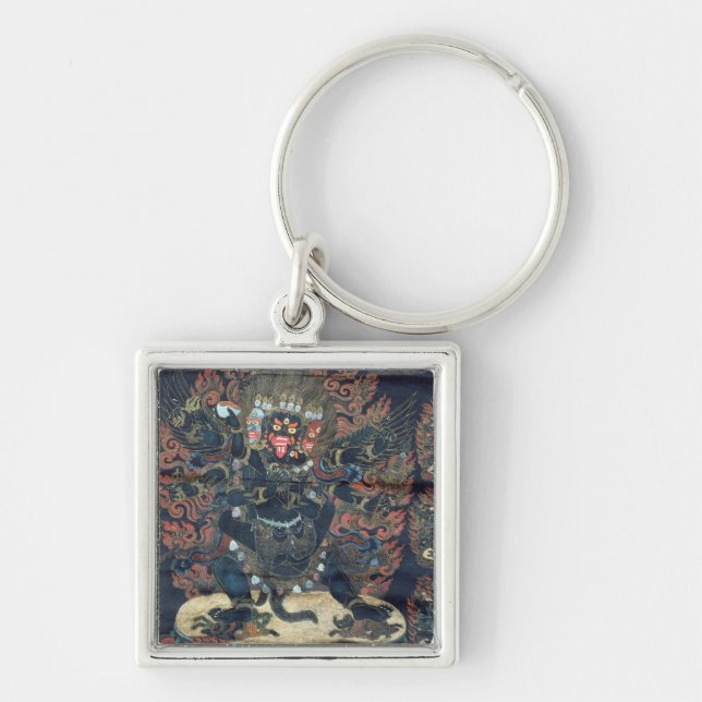 Porte-clés Mandala (parchemin peint) (Devant)