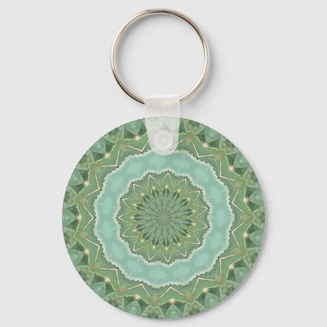 Porte-clés Mandala Succulent (Recto)