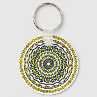 Porte-clés mandala zen de méditation artistique