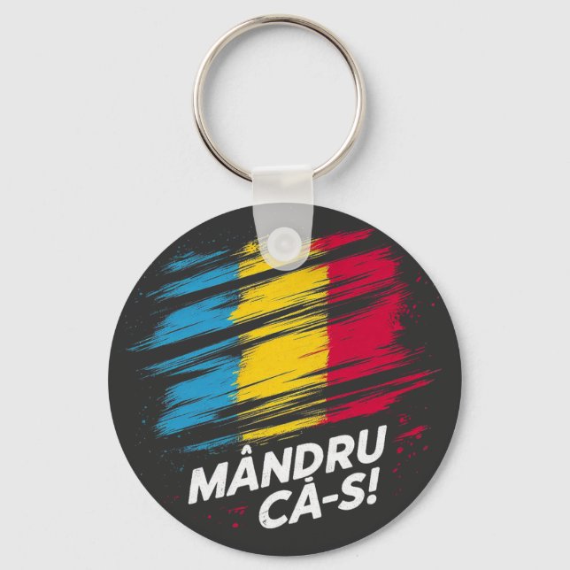 Porte-clés Mandru ca-s roman - drapeau (Recto)