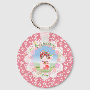 Porte-clés Maneki Neko Lucky Luna Round