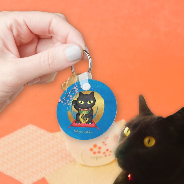 Porte-clés Maneki Neko Lucky Poilue Round (Maneki Neko Lucky Poilue Round Keychain)