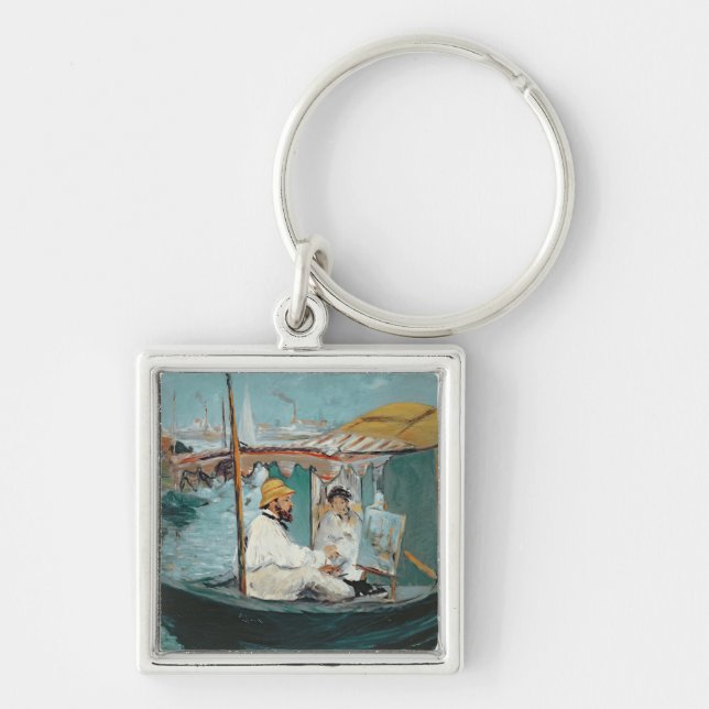 Porte-clés Manet | Monet dans son studio de flottement, 1874 (Devant)