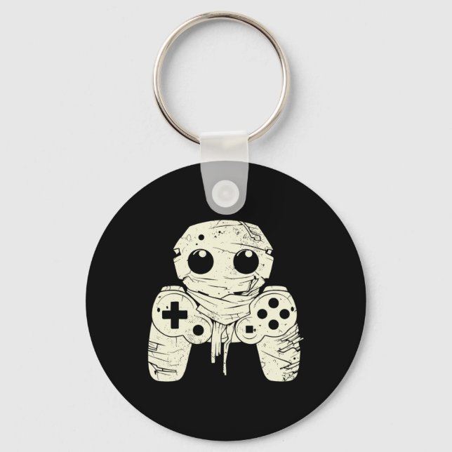 Porte-clés Manette de jeu de mummy fantôme effrayant Hallowee (Recto)