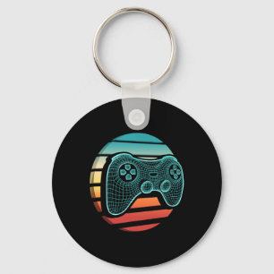 Porte-clés Manette de jeu vidéo rétro vintage Joueur de jeux