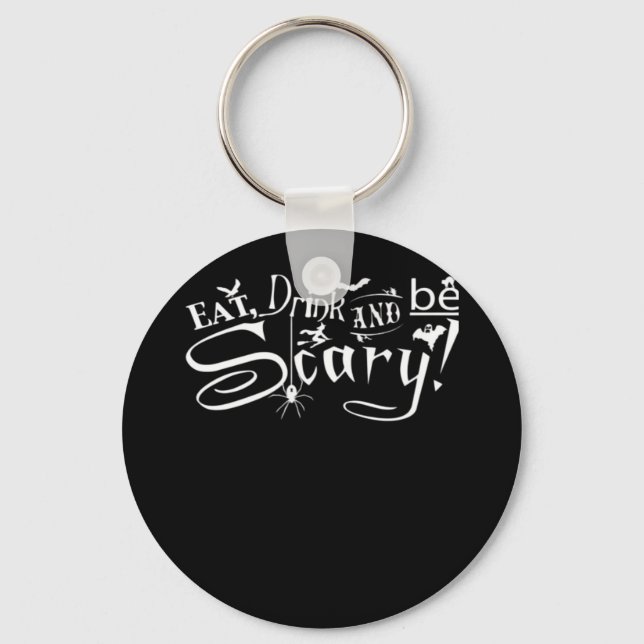 Porte-clés Manger Boire Et Être Effrayant Esthétique Graphiqu (Recto)