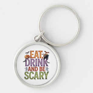 Porte-clés Manger, boire et être effrayant Soirée Halloween S