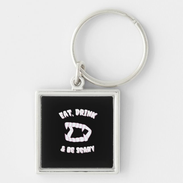 Porte-clés Manger Boire Être Effrayant Style Vampire Minimali (Devant)