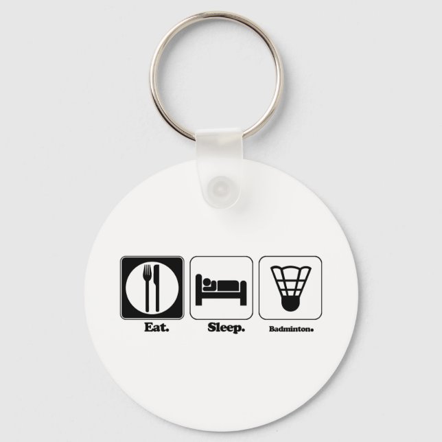 Porte-clés manger dormir badminton (Recto)