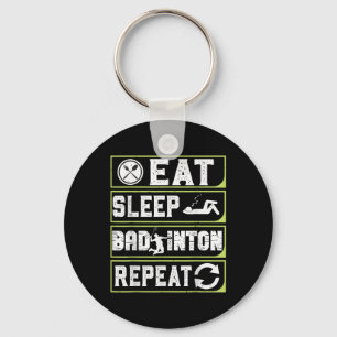 Porte-clés Manger Dormir Badminton Répéter Cadeaux de Badmint