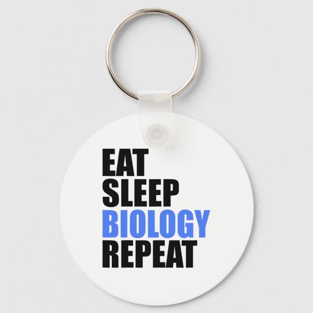Porte-clés Manger Dormir Biologie Répéter Biologiste Professe (Recto)