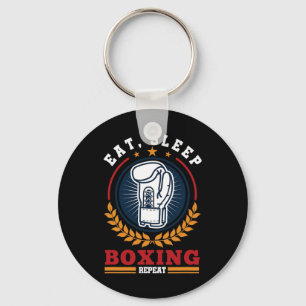 Porte-clés Manger Dormir Boxe Répéter Mma Kickboxing Boxeur