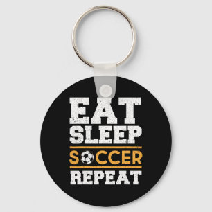Porte-clés Manger Dormir Football Répéter - Cadeau de joueur 