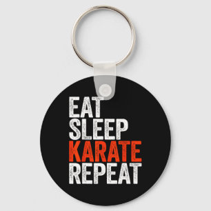 Porte-clés Manger Dormir Karaté Répéter Chemise Hommes Femmes