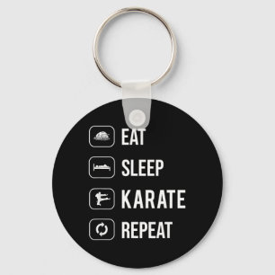 Porte-clés Manger Dormir Karaté Répéter - sport - ninja - coo