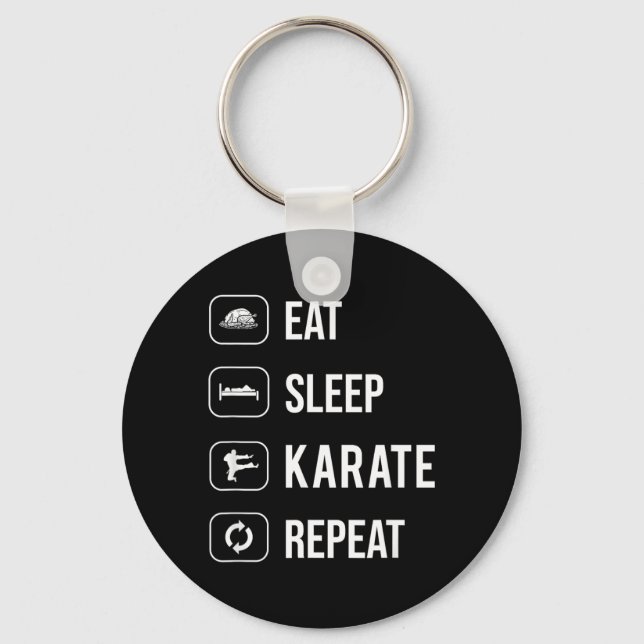 Porte-clés Manger Dormir Karaté Répéter - sport - ninja - coo (Recto)