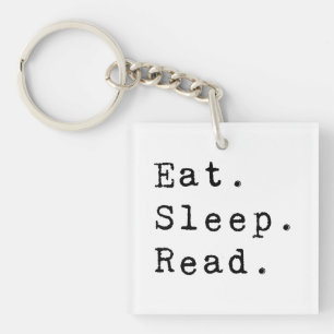 Porte-clés Manger. Dormir. Lire.