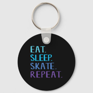 Porte-clés Manger Dormir Patiner Répéter - T-shirt pour patin
