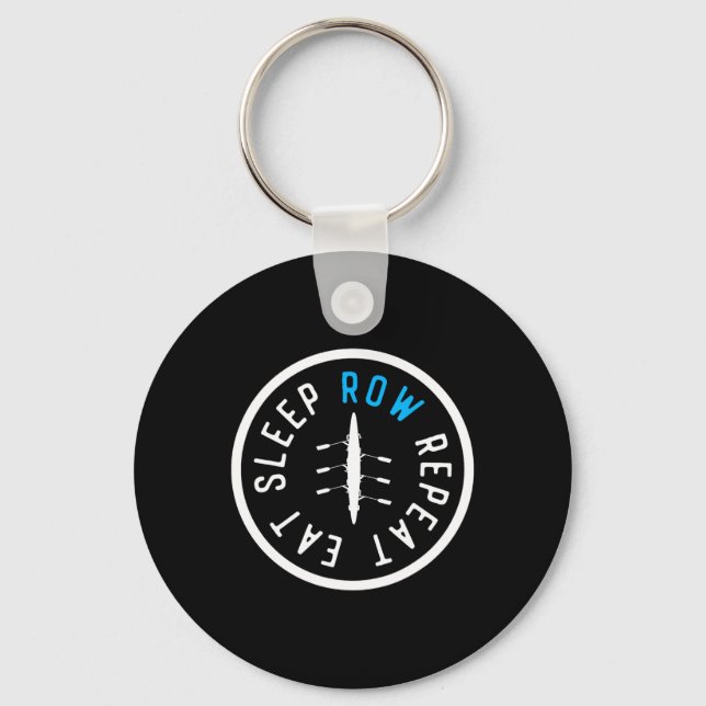 Porte-clés Manger Dormir Ramer Répéter Équipage Équipe D'avir (Recto)