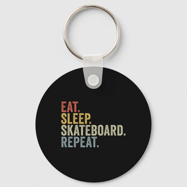 Porte-clés Manger Dormir Skateboard Répéter Drôle de Skateboa (Recto)