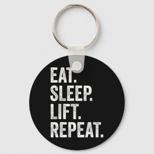 Porte-clés Manger Dormir Soulever Répéter Fitness Bodybuildin