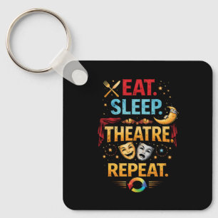 Porte-clés Manger, Dormir, Théâtre, Répéter