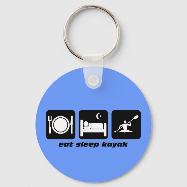 Porte-clés manger le kayak de sommeil (Recto)