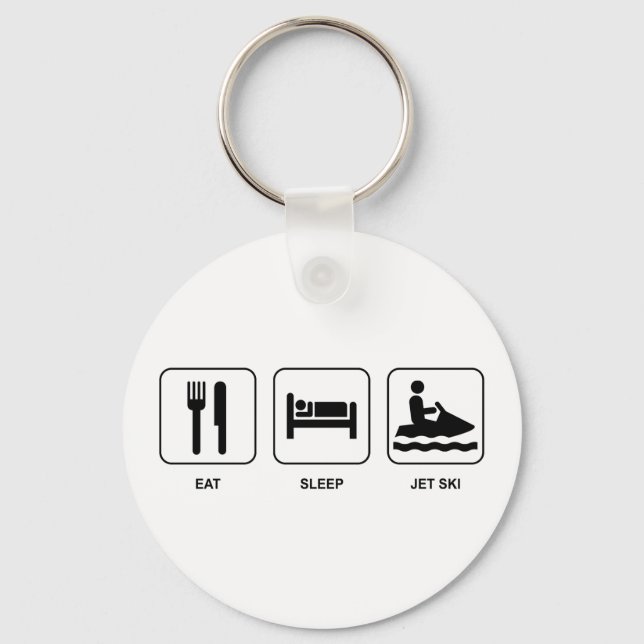 Porte-clés Manger Ski Jet Sleep (Recto)