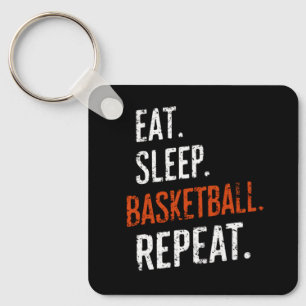 Porte-clés Manger Sommeil Basket-ball Répéter Rétro Vintage
