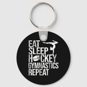 Porte-clés Manger Sommeil Hockey Gymnastique Répéter Sport Jo