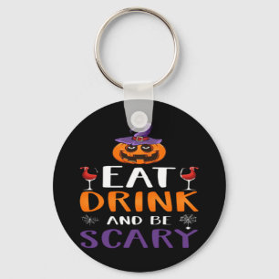 Porte-clés Mangez Boire Et Soyez Effrayant Halloween Sorcière