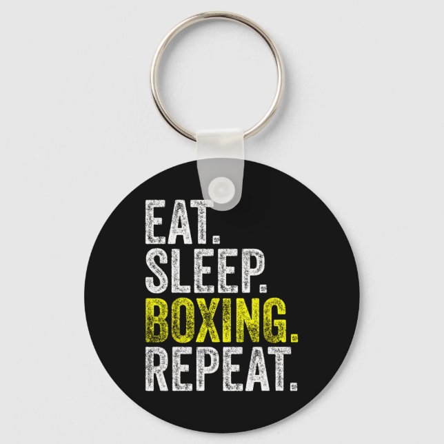 Porte-clés Mangez Boxe de sommeil Répétez Boxer Fighter Comba (Recto)