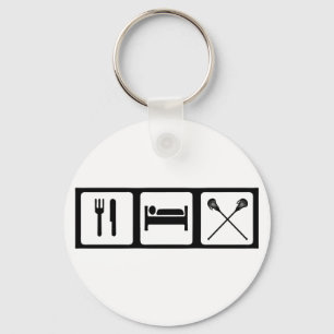 Porte-clés Mangez, dormez, lacrosse