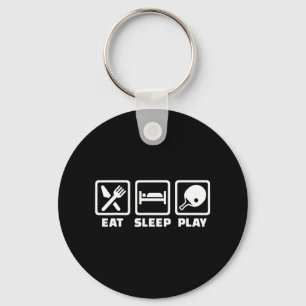 Porte-clés Mangez du ping-pong pour dormir