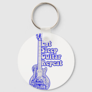 Porte-clés Mangez la répétition de guitare de sommeil. vintag