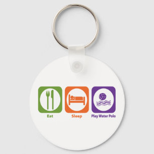 Porte-clés Mangez le polo d'eau de jeu de sommeil